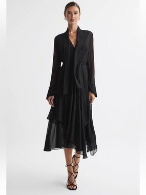 NWT Reiss Callie Ruffle Maxi Dress Size 8